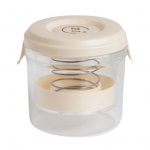 Vadakukoorija terass&otilde;elaga Kevadkurgi juurviljade vadakueraldajaga BPA-vaba jogurtis&otilde;el Jogurtimasin beež