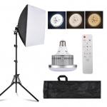 Andoer Studio Photography Light Kit Softboxi valgustuskomplekt, mis sisaldab 85W kahev&auml;rvilist LED-valgustit + 40x40cm US Plug must