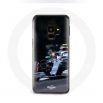 Musta v&auml;rvi &uuml;mbris Samsung Galaxy S9 vormel 1 Valtteri Bottas F1 Racing Driver jaoks
