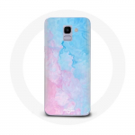 &Uuml;mbris Samsung Galaxy A8 2018 Sinise roosa taustaga