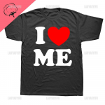 Uued Harajuku t&auml;navar&otilde;ivad, l&uuml;hikeste varrukatega, naljakas huumor Ma armastan mind, punane s&uuml;da, ise printimine Unisex s&uuml;nnip&auml;evakingitused Unisex riided Puuvill L