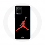 Coque pour Vivo Y21s 2021 / Y21 2021 Michael Jordan Logo Rouge