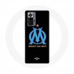 Coque pour Xiaomi Redmi Note 10 Pro Logo Olympique de Marseille Fond Noir