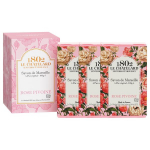 Le Shatra 1802 Marseille face soap rose peony scent 3 packs, 100g, 1 unit