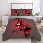 3D paari kodu voodipesu komplekt Suudleva huulemustriga teki- ja padjakattega voodipesukomplekt AU/EU/US T&auml;issuuruses kodukaunistus Baby 100x135cm