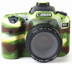 Silikoonist armor naha&uuml;mbris, korpuse kaitse, DSLR-kaamera kott Canoni EOS 90D kaameratele kamuflaaž