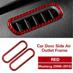 Car Door Air Conditioner Outlet Vent Cover trim Sticker For Ford Mustang 2009-2013 Auto Interior Decoration Carbon Fiber must