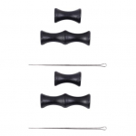 Yousheng 2 paari vibun&ouml;&ouml;rid s&otilde;rmekaitsed Pehme silikoonist vibulaskmine, s&otilde;rmekaitse, kiire tagasil&ouml;&ouml;k, turvaline noole positsioneerimisrull. punane