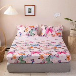 1 tk &uuml;he-/kaheinimese-/kuninganna/king-size voodilina kummipaelaga kahele elastsele madratsi kattele(pole padjap&uuml;&uuml;ri) 2 pillowcase48x74cm