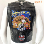 Euroopa Harley mootorrattavest Nahast vest s&otilde;idujakk Meeste nahast &otilde;lg Bio Green Magic tikandid m&auml;rgi disain XL