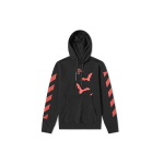 OFF-WHITE Diagonaalse varrukaga nahkhiirekujuline kitsa l&otilde;ikega dressipluus Must Punane Unisex T&auml;navar&otilde;ivad OMBB034E19D250071020 S