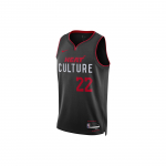 Nike Dri-Fit NBA Swingman S&auml;rk 2023/24 Miami Heat Butler #22 Kiiresti kuivav S&auml;rk Meeste &Uuml;laosad Must DX8508-011 XXXL