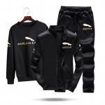 Meeste spordi&uuml;likond Meeste kolmeosalised top jakkp&uuml;ksid Trend Simple Jooksuriided L must