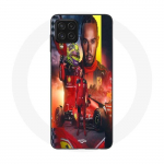 Coque Maniacase pour Samsung Galaxy A22 4G Lewis Hamilton Scuderia Ferrari F1 officiel