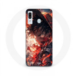 Coque Maniacase pour Samsung Galaxy A40 One piece Luffy &eacute;nerv&eacute; art manga anime