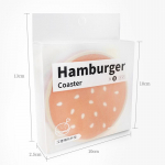 8 tk/komplekt Burger Shape Coaster Creative Cup Pad Silikoonist isolatsioonimatt Kruusihoidik K&ouml;&ouml;k S&ouml;&ouml;gibaarilaua kaunistused Lastele Kingitus 1set