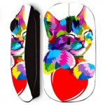 Souris sans fil maniacase noir chat couleur sur coeur