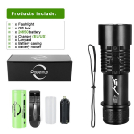 9000LM XHP160 professionaalne v&otilde;imas LED-sukeldumise taskulamp IPX8 veekindel veealune latern sooja sinise valge valgusega with 26650 ,box must