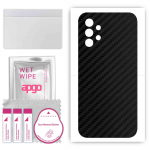 apgo Protective Skin Sticker for the back compatible with Samsung Galaxy A13, Wrap Film, Foil, Vinyl - Pattern Carbon Black