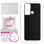 apgo Protective Skin Sticker for the back compatible with Infinix Hot 20 Play, Wrap Film, Foil, Vinyl - Pattern Carbon Black