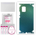 apgo Protective Skin Sticker for the back+sides compatible with Xiaomi Mi 10 Lite 5G, Full Wrap Film, Foil, Vinyl - Pattern Carbon Chameleon CAKA1