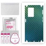 apgo Protective Skin Sticker for the back+sides compatible with Oppo A77 4G, Full Wrap Film, Foil, Vinyl - Pattern Carbon Chameleon CAKA1