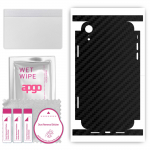 apgo Protective Skin Sticker for the back+sides compatible with Apple iPhone XR, Full Wrap Film, Foil, Vinyl - Pattern Carbon Black