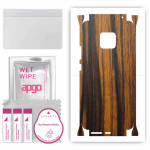 apgo Kaitsev nahakleebis tagak&uuml;ljele ja k&uuml;lgedele, mis &uuml;hildub Huawei Mate 20 Pro-ga, Full Wrap kile, foolium, vin&uuml;&uuml;l &ndash; muster Tigerwood