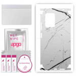 apgo Protective Skin Sticker for the back+sides compatible with Xiaomi Poco X4 GT, Full Wrap Film, Foil, Vinyl - Pattern White Marble