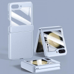 Galaxy Flip5 5G Luksuslik Nahast Karastatud Klaasist Kilega &Uuml;mbris Samsung Galaxy Z Flip 5 Flip5 jaoks, Hingekaitse Katte Capa for Samsung Z Flip 5
