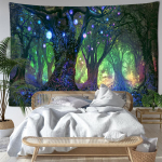 Bubble Forest gobel&auml;&auml;n seinarippumine Minimalistlik kunst Boheemlaste salap&auml;rane hipi Tapizi n&otilde;iatuba kodukaunistus 95x73CM