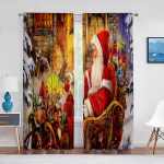 J&otilde;ulumaastikud j&otilde;uluvana toimetab kingitusi l&auml;bipaistev voodrikardin P&otilde;draakna t&uuml;llkardinad elutoa k&ouml;&ouml;gi jaoks magamistoa sisekujunduseks 1 PCS W100XH250cm&Rod Pocket