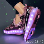 Lastejalatsid t&auml;iskasvanutele m&otilde;eldud rulljalatsid LED &uuml;likerged helendavad laetavad rulljalatsid lastejalatsid 27