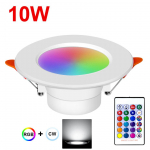 RGB LED-allvalgusti 10W s&uuml;vistatavad laeprožektorid AC 110V 220V h&auml;mardatav siselamp IR-kaugjuhtimispult m&auml;lufunktsiooniga