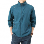 Meeste suvemantel rev, pikkade varrukatega p&auml;ikesekaitsejope, &uuml;hev&auml;rviline lahtise t&otilde;mblukuga plekk Tuulekindel v&auml;lir&otilde;ivas j&auml;&auml;siidist &otilde;huke v&auml;lisjope L kuninglik sinine v&auml;rv