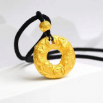 Kuldset v&auml;rvi turvalukk tiibade ja paljut&otilde;otava tuleviku turvaripatsiga 40CM kuld