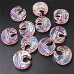 Kaelakee loominguline k&auml;sitsi valmistatud 5 tk DIY ehtetarvikud helmed UV-kattega k&auml;ev&otilde;ru 24 mm materjal l&auml;bipaistev Star Moon ripats Aksessuaarid roosa