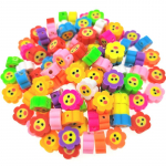 &Uuml;mmargused helmed DIY k&auml;ev&otilde;ru Lille T&auml;ht Pehme keraamika Ehete valmistamiseks Vahehelmed Savist helmed 10 tk K&auml;sitsi valmistatud Lahtised helmed Ehte tarvikud V&auml;rvilised helmed 7