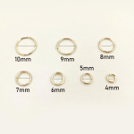 Ehete valmistamise &uuml;hendusdetail 4-10mm 200-480tk Kuldne H&otilde;bedane K&otilde;rvar&otilde;ngas DIY K&auml;sit&ouml;&ouml; Tarvikud Pronksiga Plakeeritud Sulam &Uuml;ksikud Lahtised R&otilde;ngad 10mm kuldne