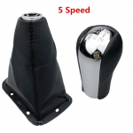 Kroomitud nahast 5/6-k&auml;iguline k&auml;iguvahetusnupp gaiteri pagasiruumi katte korpuse krae TOYOTA AVENSIS T25 MK2 II 2003-2009 jaoks