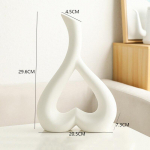 Valge keraamiline vaas Kodukaunistus Vaasid Ruumikaunistus Lilleseade konteiner P&otilde;hjamaade t&ouml;&ouml;lauakunst Lillepoti kaunistus A