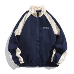 Hip Hop jakk Patchwork Windbreaker mantlid naistele Meeste vabaaja lukuga p&uuml;stkrae plokk &uuml;ler&otilde;ivad M tumesinine v&auml;rv