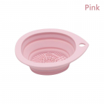 Silikoonist meigipintsli puhastusvahend kokkupandav puuder, puhastuskauss lauv&auml;rvipintslid, pesu, pehme matt, ilut&ouml;&ouml;riistad, puhastuskarp roosa