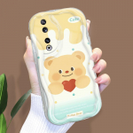 Armas koomiksimustriga kreemjas tekstuuriga korpus Lainelise servaga pehme silikoonkaanega telefoni&uuml;mbris Huawei Honor Infinix Tecno iPhone'i jaoks Infinix Hot 30 puhas