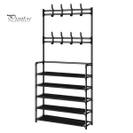 Riideriiul koos hoiuriiuliga 4/5 kihiline kingariiul Magamistoa sissep&auml;&auml;s Eraldiseisev r&otilde;ivaste r&otilde;ivaste organiseerimisriiul k&uuml;baraangiga 60cm 5-Layers black