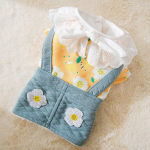 Soojad lemmikloomariided armas prindiga mantel V&auml;ike keskmine koera kassis&auml;rk jakk Prantsuse buldogi chihuahua talveriietus XS