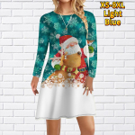 Naiste vabaajakleit Multikas j&otilde;uluvana prindiga kleidid naistele O-kaelusega l&uuml;hikeste varrukatega kleit, suur suurus XS punane