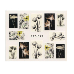 Lilleliblikate k&uuml;&uuml;nekunsti vee&uuml;lekande kleebised, k&uuml;&uuml;nedekaalid k&uuml;&uuml;nte kaunistamiseks ja manik&uuml;&uuml;riks