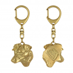 Jack Russell Terrier - Gilded key ring with dog in gift box, handbag decoration, luxury accessory by Art-Dog brand