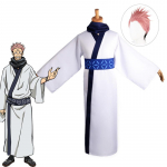 Jujutsu Kaisen Ryomen Sukuna Cosplay Kost&uuml;&uuml;m Jaapani Anime M&auml;ngu &Uuml;likond L-(Costume+Wig)